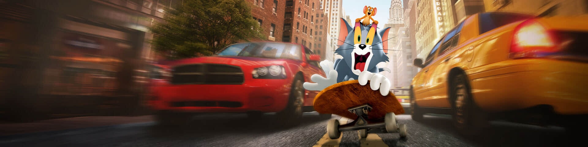 Affiche officiel cinema du film TOM AND JERRY pf | Rakuten, image size:1920x480